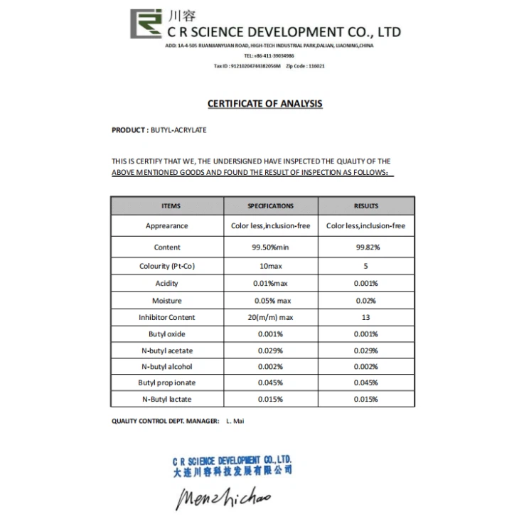 Butyl Acrylate Prices